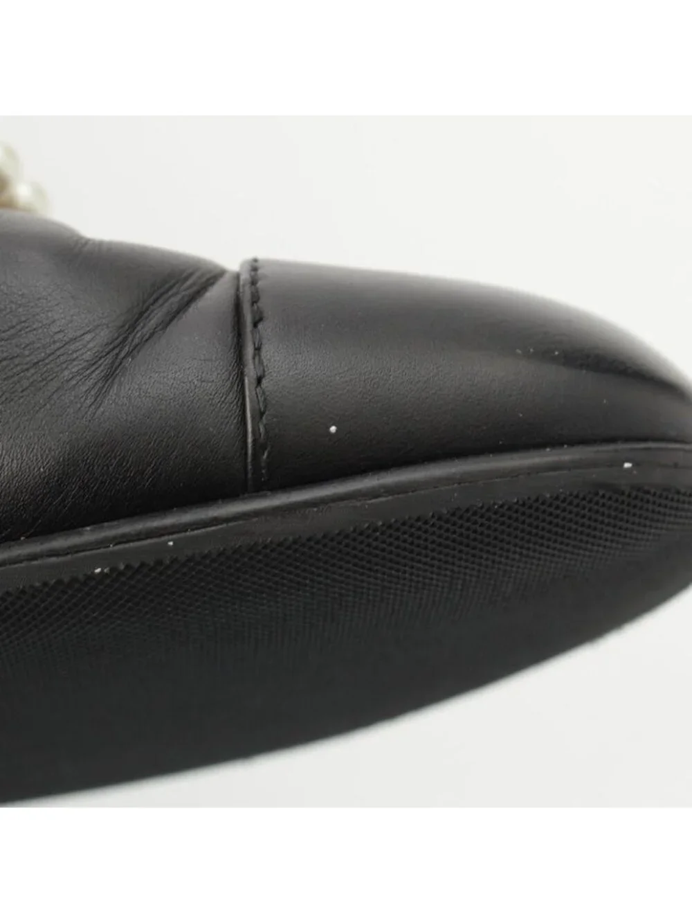 Chanel Pearl Chain Long Boots Black 38c - Picture 7 of 10